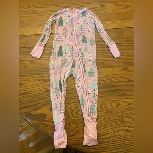 Little Sleepies Pink Twinkling Trees zippy